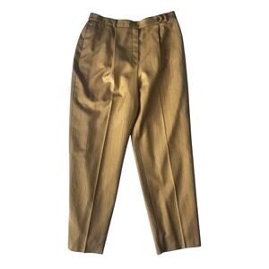 Hawksley & Wright 18 Pinstripe Brown Lined Dress Pants